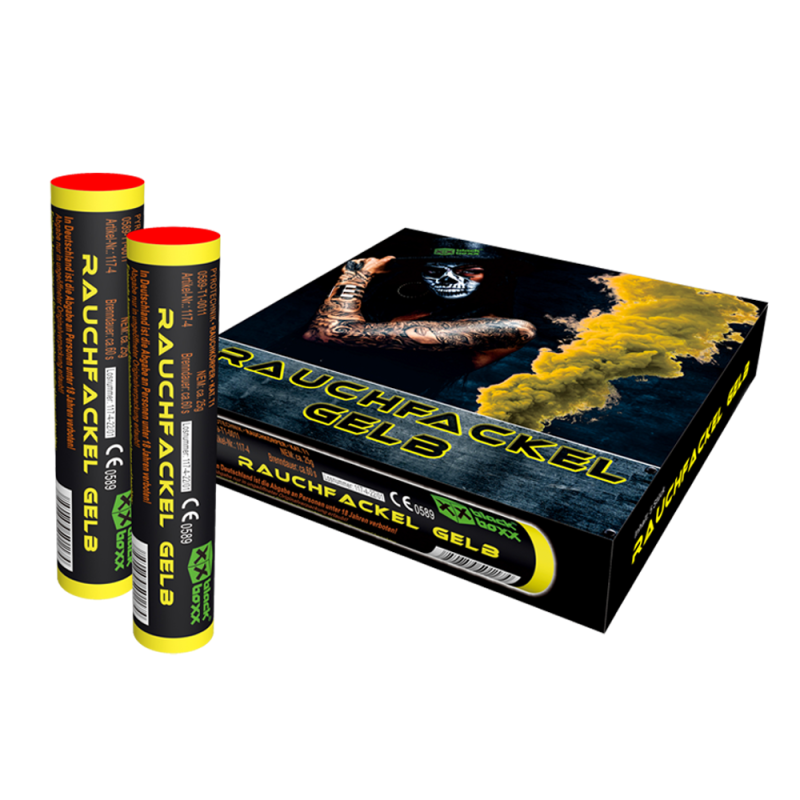 Rauchfackel Gelb, 5er Pack
