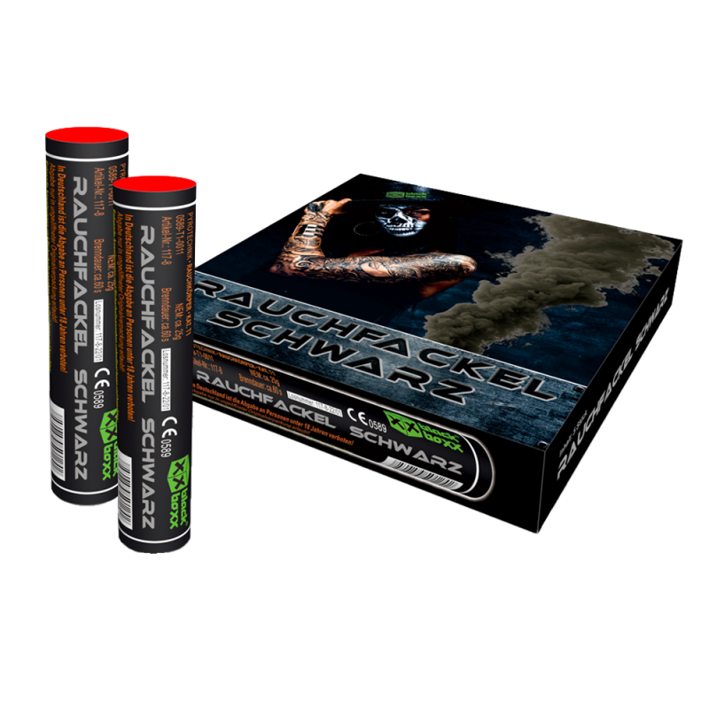 Rauchfackel Schwarz, 5er Pack