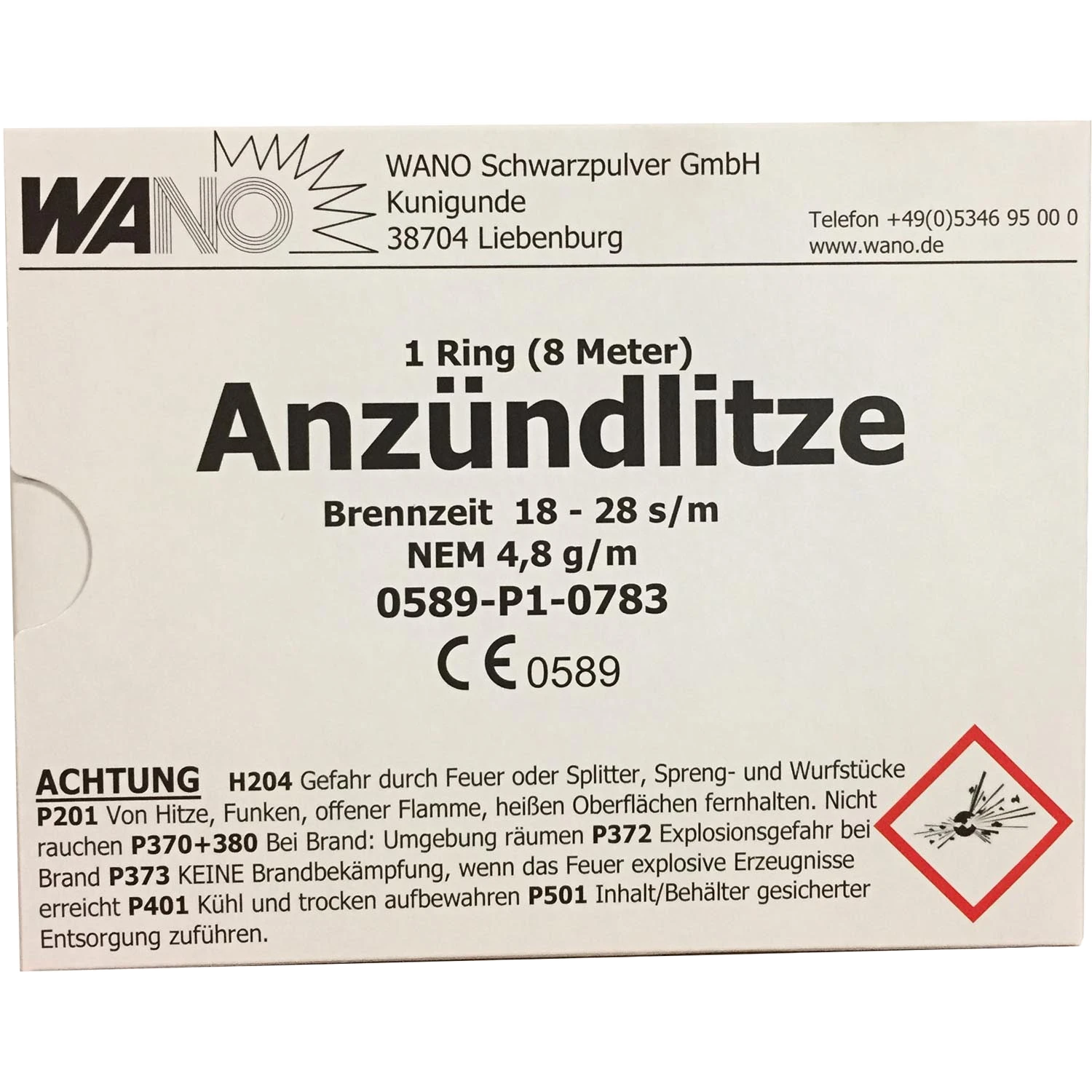 Anzündlitze 18-28 s/m